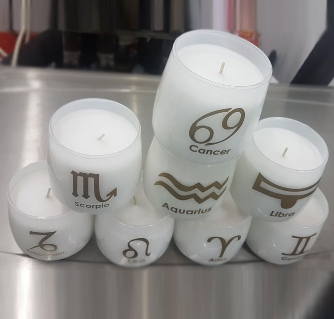 Silk Screen Printing Candle Holders